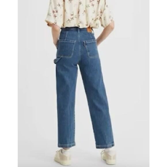 LEVI'S PREMIUM Rigcage Straight Carpenter Jeans High Rise Utility Women's Sz 28 - Picture 1 of 12